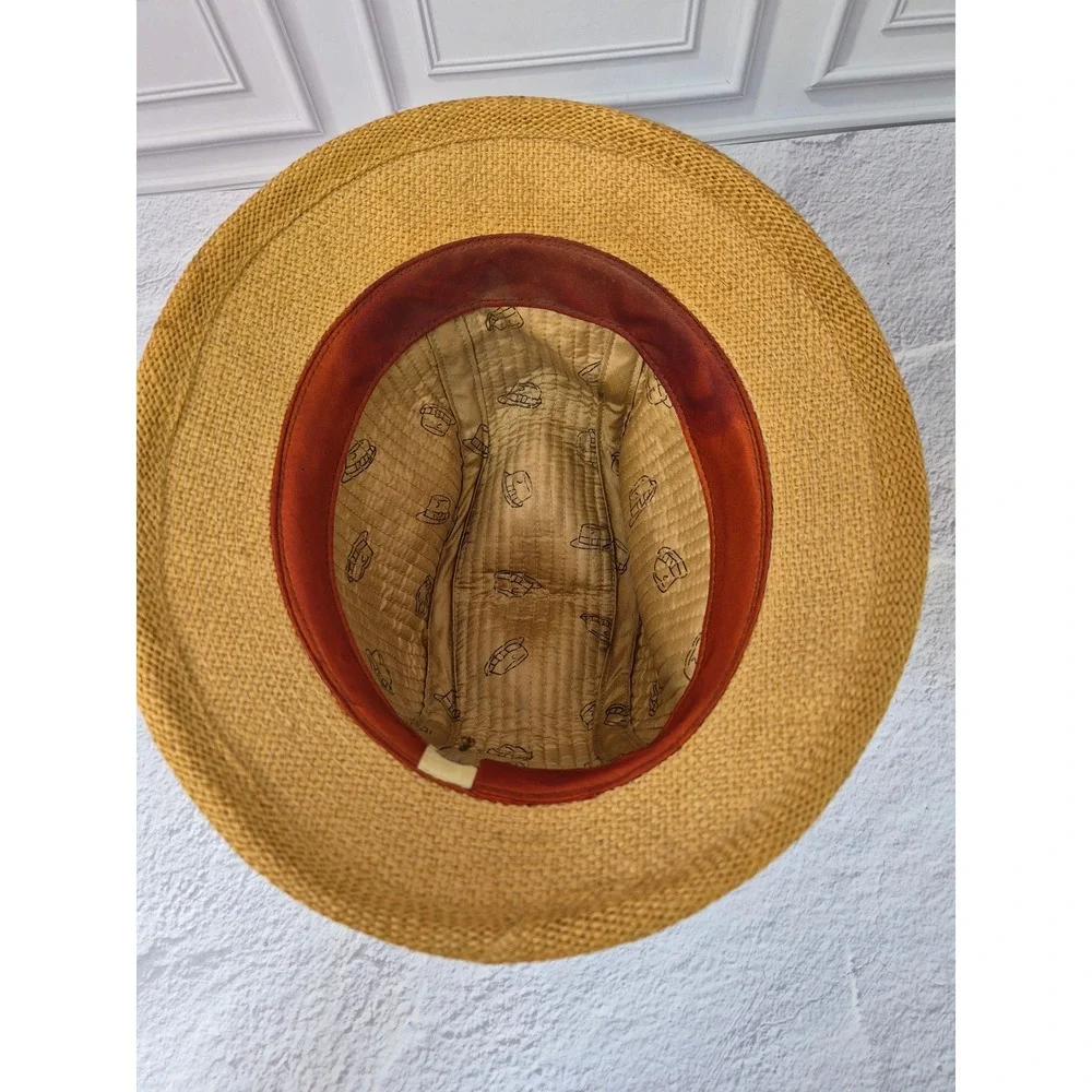 United Hatters Cap & Millinery Vintage Straw Fedora Hat Medium Lined